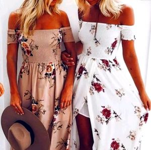 Fun off shoulder maxi